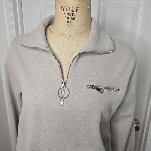 Women's Beatrice Tan Quarter-Zip Pullover‎ Long Sleeve XS - Picture 2 of 14